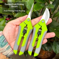Tuinschaar met bypass-mechanisme, roestvrij staal, meerkleurig, voor fruitbomen & druivenplukken