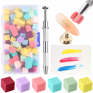 Profesional Ombre Nail Art Brushes Soft Aura Nails Grabbing Pen Herramientas de manicura Esponjas de <span class=keywords><strong>uñas</strong></span> suaves para <span class=keywords><strong>uñas</strong></span> artificiales - Product Image 2