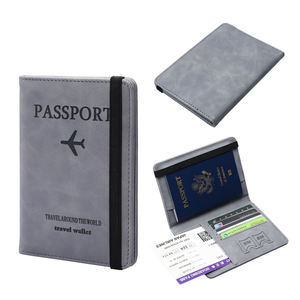 Funda para <span class=keywords><strong>pasaporte</strong></span> de viaje de cuero PU delgada al por mayor funda para tarjetero de precio barato - Product Image 2