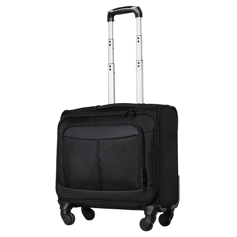 Caliente de la fábrica de alta calidad de tela maleta trolley equipaje de peluche caja de equipaje