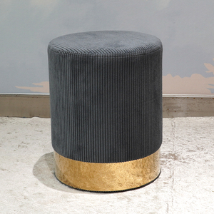 Taburete redondo moderno personalizado, silla pequeña de fábrica otomana, Color terciopelo, 2021 muebles - Product Image 3