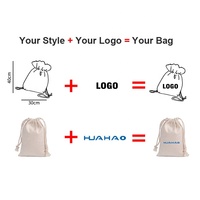 huahao Sac anti-poussière Personnalisé en Toile de Coton Blanche, Mini Pochette à Cordon en Mousseline pour Petits Cadeaux et Bijoux