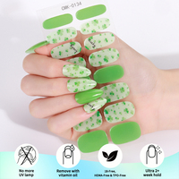 Autocollants d'art pour ongles sans lampe UV, qualité salon, 3D, pour festivals et célébrations, Jour de la Saint-Patrick, bandes adhésives pour ongles en gel sans UV