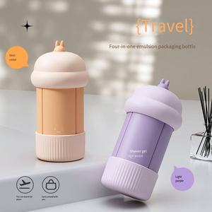 ชุดอุปกรณ์อาบน้ำเครื่องสำอางสำหรับเดินทาง4ชิ้น/เซ็ตสามารถเติมได้ขวดพลาสติกรวมทั้งแชมพูเจลอาบน้ำอาบน้ำอาบน้ำอาบน้ำอาบน้ำ - Product Image 6