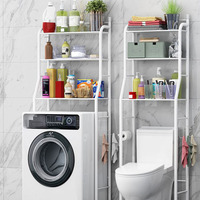 Salle de bain Étagère de Toilette Sol Toilette Rack Lave-Linge Rack De Stockage