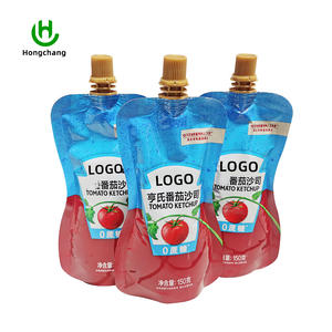 Bolsa <span class=keywords><strong>de</strong></span> Plástico PE <span class=keywords><strong>de</strong></span> Grado Alimenticio Personalizable al por Mayor <span class=keywords><strong>de</strong></span> 400 ml para Pasta <span class=keywords><strong>de</strong></span> Tomate y Ketchup, <span class=keywords><strong>con</strong></span> Boquilla para Rellenar, Ideal para Ensaladas - Product Image 3