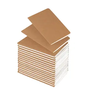 迷你笔记本散装36包小口袋日记本记事本-牛皮纸棕色封面