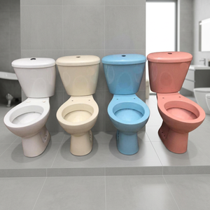 Ivory Color Designer Two Piece Water Closet Commode Bathroom Toilet Seat 1st Grade Premium WC Set - Product Image 5