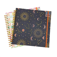 Carnet de notes personnalisé de haute qualité avec couverture en PP imprimée, reliure spirale, option cadeau