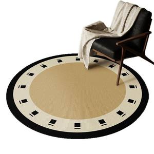 พรมลายทางวงกลม Wan Xinlong พรมปูพื้นห้องนั่งเล่นห้องนอนกันลื่นแบบโมเดิร์น ทำความสะอาดง่าย ซักด้วยน้ำได้ ผลิตจากผ้ากำมะหยี่คริสตัล - Product Image 2