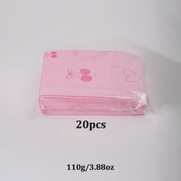 Tapis de table à ongles rose jetable, 3 plis, imperméable, carré, pour tatouage dentaire, couverture de table, sac imprimé, 20/125 pièces
