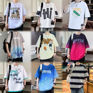 เสื้อยืด<span class=keywords><strong>แขน</strong></span>สั้นทรงสปอร์ตบ็อกซี่สำหรับผู้ชาย พิมพ์ลายเพชร ผ้าหนัก 180 กรัม ทรงหลวม พร้อมบริการ OEM - Product Image 3