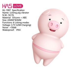 HL-1907 mainan seks dewasa portabel Vibrator penjilat babi dengan 6 mode mengisap & penjilat klitoral dirancang untuk wanita - Product Image 5
