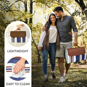 Couverture de pique-nique d'extérieur grande, imperméable, pliable, double couche, sans sable, pour la plage et le <span class=keywords><strong>camping</strong></span> sur l'herbe - Product Image 5