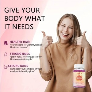 Local US Stock Biotin Gummies <b>Max</b> <b>Strength</b> Biotin 12000mcg Biotin Ccollagen Keratin Gummie for Hair Skin Nails 3 in 1 Gummy - Product Image 2
