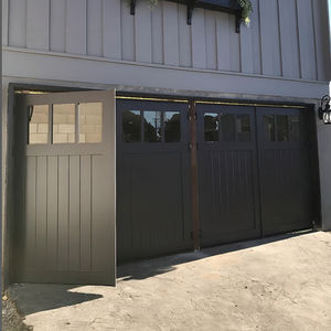 Style de chariot américain moderne Double portes de <span class=keywords><strong>garage</strong></span> pliantes Portes de chariot automatiques en aluminium Surface finie pour les villas - Product Image 3