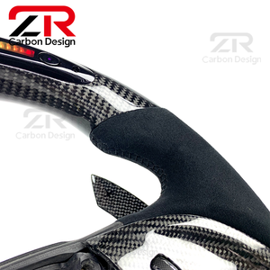 Car Interior Modification Sporty Carbon Fiber Customized Upgraded LED RPM Suede Steering Wheel for Jaguar XFR XK XKR XKR-S GT <strong>XF</strong> - Product Image 4
