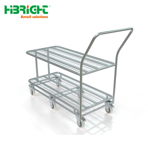 Heavy Duty 6-Wheel Stock Picking <b>Trolley</b> Industrial U-Boat <b>Platform</b> Truck with Dual Handles for Narrow Aisle Logistics - Product Image 3