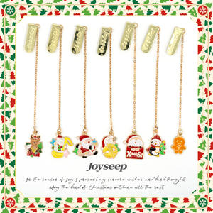 Nouveau <span class=keywords><strong>livre</strong></span> de Noël marque pendentif <span class=keywords><strong>livre</strong></span> accessoires chaussettes de Noël bonhomme de neige wapiti signets - Product Image 3