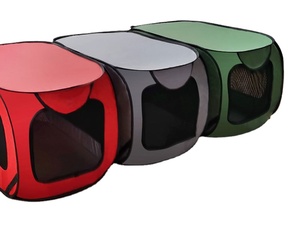 Comfortable Portable Large Dog Bed Windows Ventilation for Large Dogs Foldable Washable Travel Crate Travelling Mesh Solid