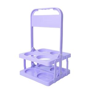 Tùy Chỉnh Màu Rượu Vang Chủ 4-Chai Có Thể Gập Lại Nhựa PP Chai Nước Giải Khát Chai Tàu Sân Bay Cho Thực Đồ Uống Cho Bar Nhà Hàng - Product Image 4