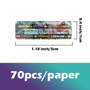Tùy chỉnh 2D 3D Holographic nhãn giả mạo bằng chứng an ninh con dấu Sticker chính hãng bảo hành làm mất hiệu lực tự dính in ấn khuyến mãi hàng tạp hóa - Product Image 4