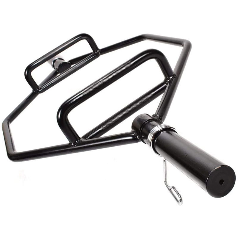 Оборудование для спортзала черный 28 мм фитнес полированный хром безопасность тела изогнутый вес подъемная Шестигранная ловушка 20 кг штанга для спортзала