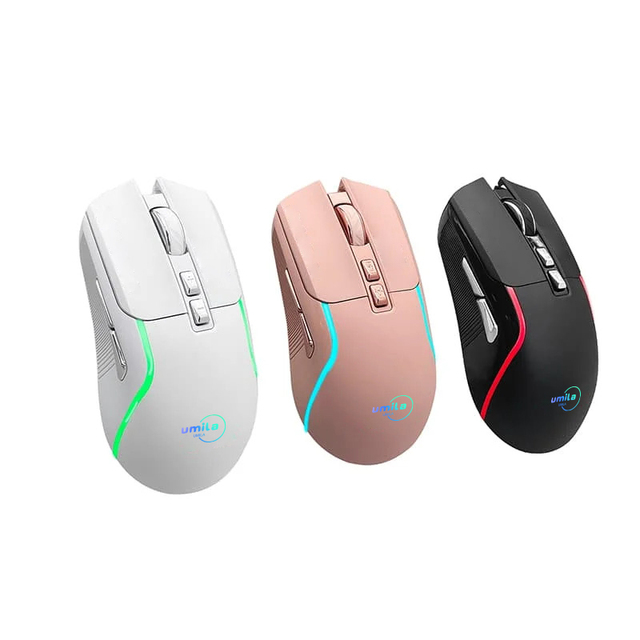 Ergonomic 2.4G Dual Wireless BT Mouse Silent Rechargeable Gaming Optical Tracking with USB Interface for Computer Laptops Stock