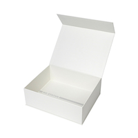 Boîtes en carton rigides personnalisées de luxe en gros, avec couvercle magnétique, blanches et noires, pliables, boîtes cadeaux magnétiques