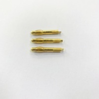 Connecteurs télescopiques plaqués or 24 carats Hongsheng, très demandés, en laiton, type banane, avec bornes de contact de masse enfichables