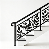 Garde-corps d'escalier intérieur moderne en fer forgé sur mesure, simple, pour grenier, balcon, villa, couloirs et clôtures intérieures
