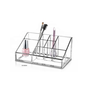 Múltiples Red de acrílico transparente maquillaje taladro clavo polaco lápiz labial de almacenamiento de maquillaje organizador caja - Product Image 1