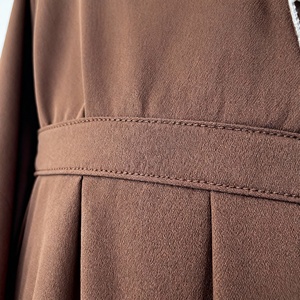 Nouvelle robe décontractée modeste en polyester uni, abaya pour femmes musulmanes, fournisseur en gros de Chine - Product Image 2