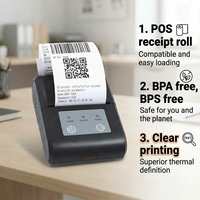 Rouleau de papier thermique pour imprimante POS 58 mm, papier thermique pour reçus de caisse 57x30 mm