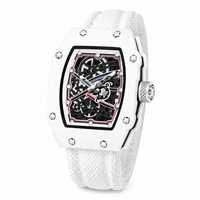 Nuevo Reloj de Cuarzo Luminoso Impermeable de Moda para Mujer con Forma de Barril, Correa de Nylon, Esfera con Agujas, 47mm 9mm, Cierre de Hebilla Integrado