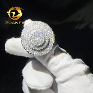 Wholesale Hip Hop Jewelry 10k Gold Silver 925 Rapper Moissanite Diamond Bling Bling Luxury Men Ring Cuban Ring