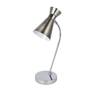 Lámpara de mesa orientable 1xE14 en níquel/cromo, dimensiones 48x24x15 cm, ideal para iluminación decorativa y funcional en espacios. - Product Image 1