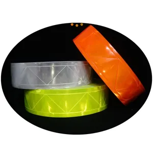 China Best selling Safety Vest Tape High Visibility Reflective Tape for Clothing PVC Crystal Reflective Sew On For Clothing Tape