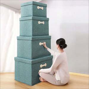 30L Multi-Purpose Fabric Storage <b>Boxes</b> with Handles for <b>Wardrobe</b> Living Room - Product Image 2