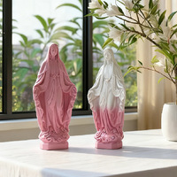 Fabricant OEM d'objets artisanaux en résine, figurine religieuse catholique élégante et pratique en polyrésine, statue, sculpture de la Vierge Marie