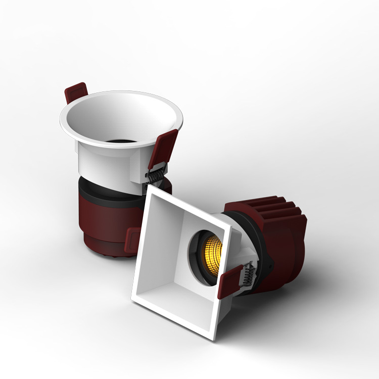 Встраиваемый квадратный светодиодный прожектор COB мощностью 25 Вт, потолочный светильник с регулируемой яркостью для отеля, Потолочный Светильник направленного света