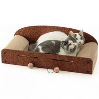 Canapé pour chat en feutre OEM en gros, chaise longue extra large, lit pour chat, griffoir résistant à l'usure, griffoir en carton pour chat