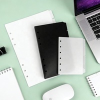 Ensemble de séparateurs à 6 onglets en plastique dépoli A5/A6/A7 personnalisés, ensemble de séparateurs en PP
