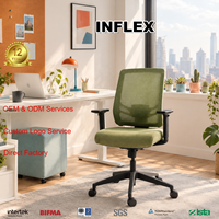 Chaise de bureau ergonomique en maille robuste avec dossier dynamique, soutien lombaire réglable, accoudoirs 3D et capacité de 150 kg GTChair