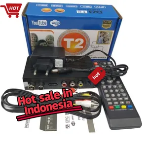 Endonezya desteği Mpeg 4 Hd dekoder dijital Tv dönüştürücü DVB-T2 TV alıcısı set top box HDTV