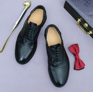 Chaussures Oxford en cuir véritable pour hommes, style formel, motif floral, pour affaires et mariage, imperméables, légères, à enfiler, intemporelles - Product Image 1