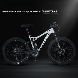 Bicicleta de montaña de cola suave, disco todoterreno para adultos, 21 velocidades, doble absorción de impacto, carreras de velocidad Variable, estudiante adolescente transfronterizo - Product Image 3