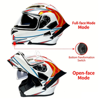 Casque de moto modulaire personnalisé tout-en-un |   Casque intégral à double lentille relevable |   Aileron aérodynamique prêt pour la production OEM ODM