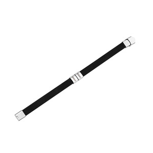 <b>Engravable</b> Men's Square Bead Leather Bracelet | Stainless Steel Simple Fashion Wristband | Father's Day Gift - Product Image 5