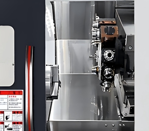 C軸ライブツーリングとコレットチャック<span class=keywords><strong>CNC</strong></span>旋盤ミニ自動フィードメタルFANUCコントロール<span class=keywords><strong>CNC</strong></span>旋盤を備えた傾斜ベッド - Product Image 2